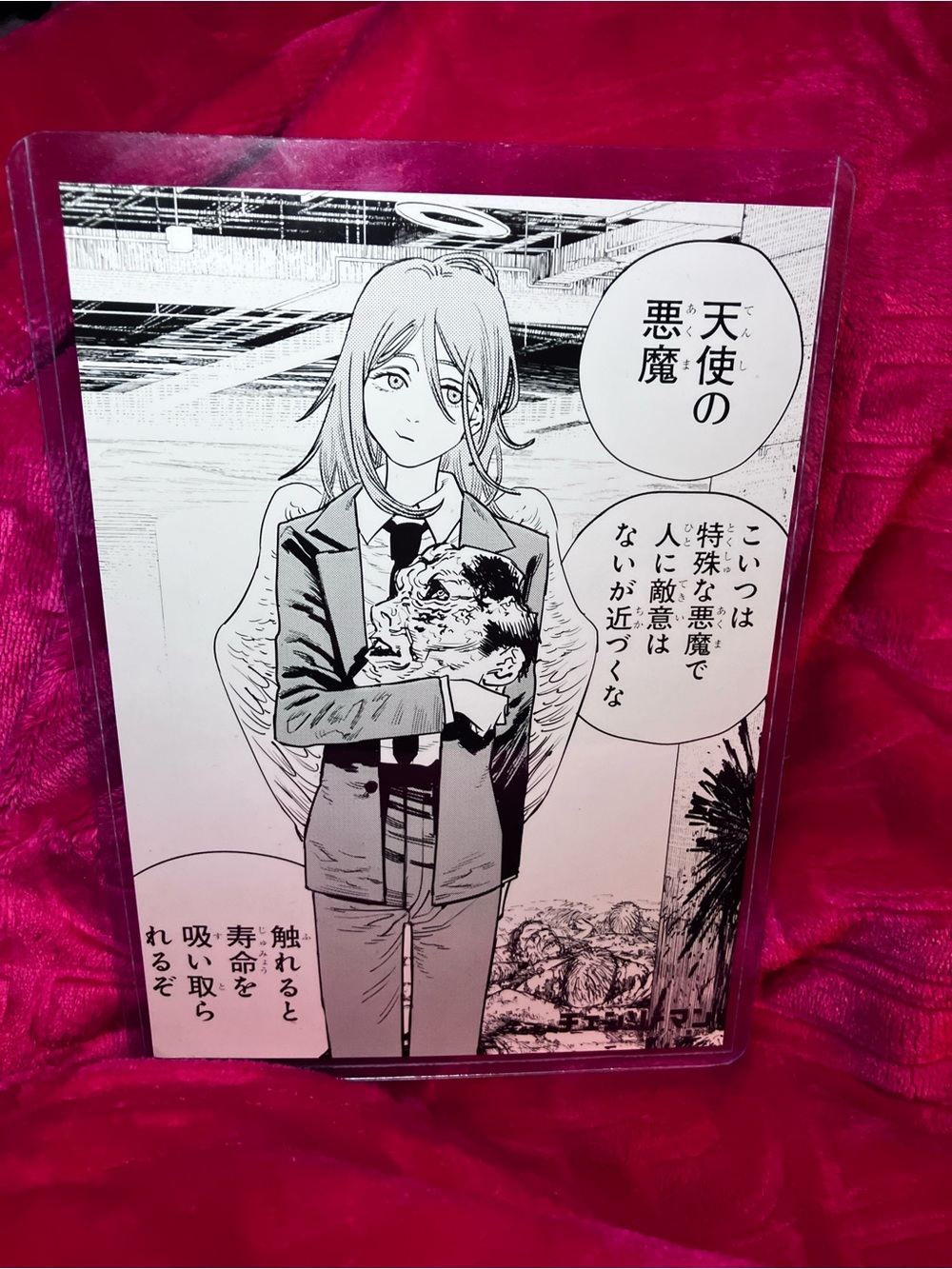 angel devil csm art card - chainsaw man anime manga official merch